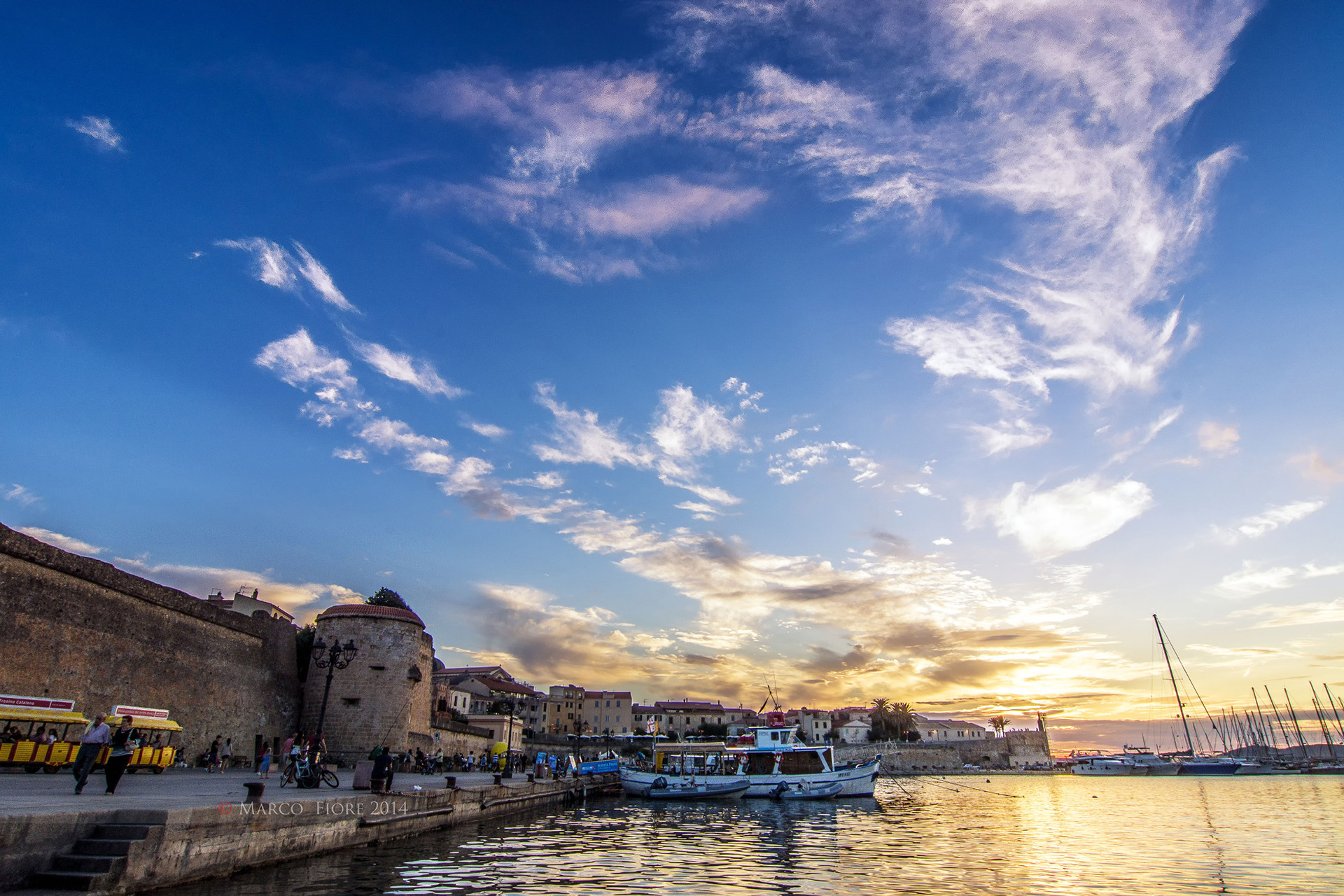 Tramonto sul porto di Alghero