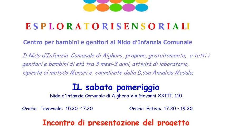 Nido d'infanzia, riapre il Centro per bambini e genitori Nido d'infanzia, riapre il Centro per bambini e genitori
